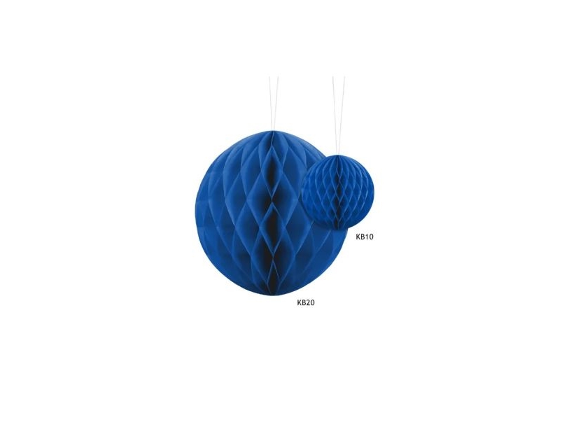 Dunkelblaue Papier-Tissue-Kugel, 20 Cm