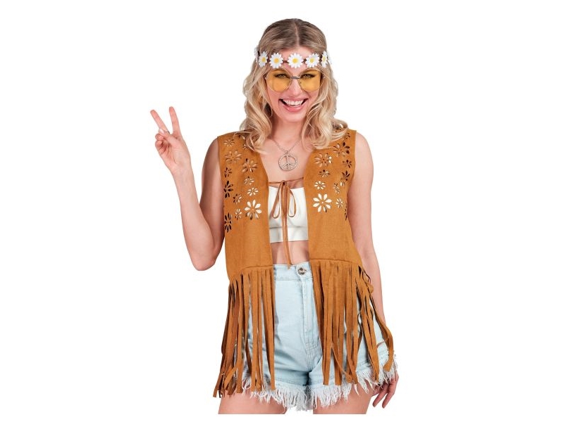 Geblümte Hippie-Weste