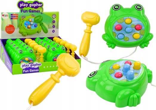 Leantoys Mini Haveleg / Spil Wac A Mole, Grøn, Hammer På Snor
