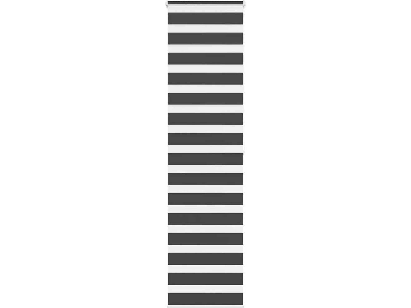 Rullaverho zebra, musta, kankaan leveys 55,9 cm, polyesteri