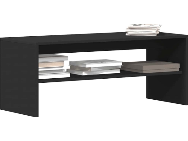 TV-bänk, svart, 100 x 40 x 40 cm, spånskiva | Bostäder - Möbler - Skåp & konsolbord | GameStuff