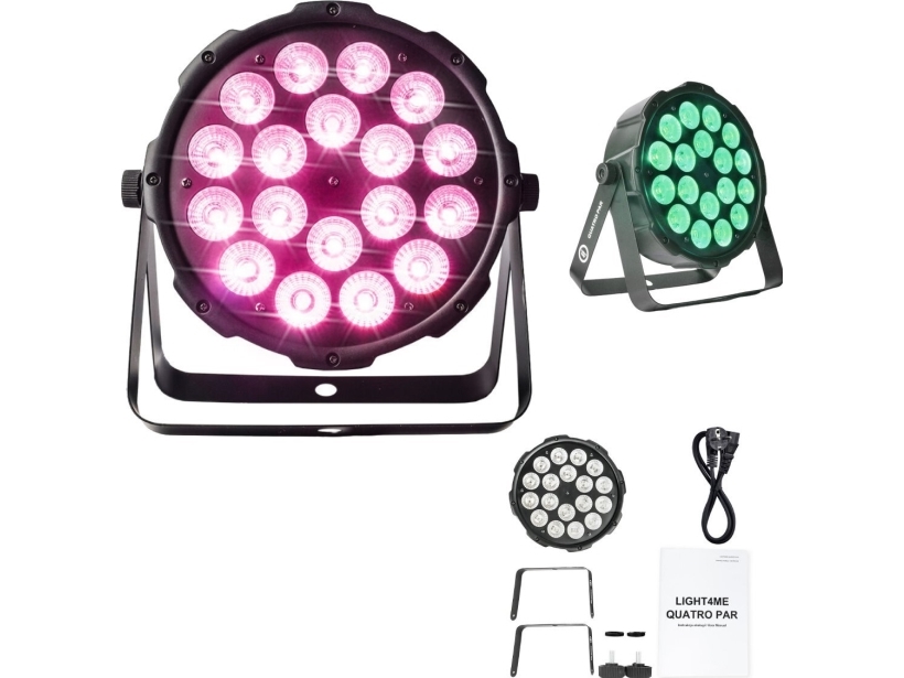 Light4me Quatro Par 18X10w Rgbw Sceneflash/Led Projektør Til Fest