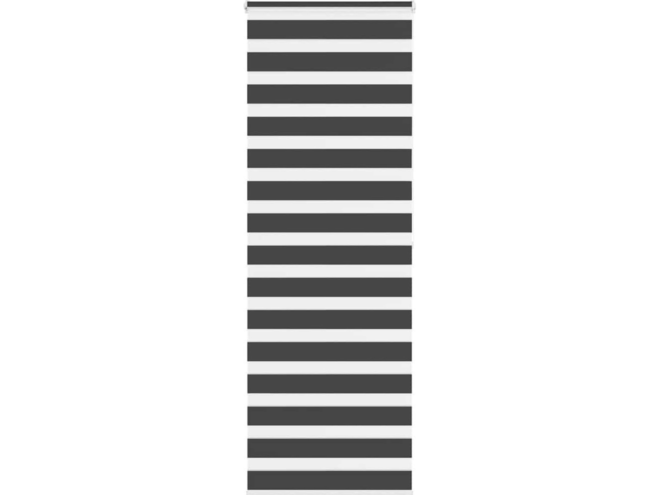 Rullaverho zebra, musta, kankaan leveys 80,9 cm, polyesteri