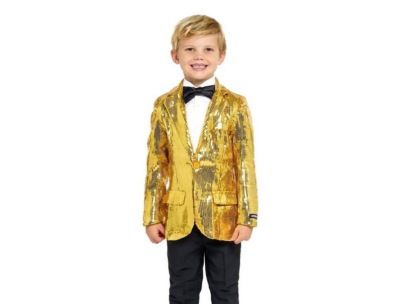 Goldene Paillettenjacke