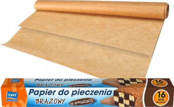 Bagepapir i ark 38x42cm, brun