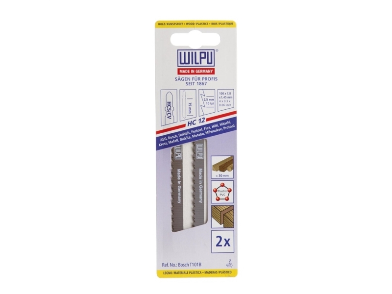 Wilpu Jigsaws Blade Set Hc 12 2 Pcs.