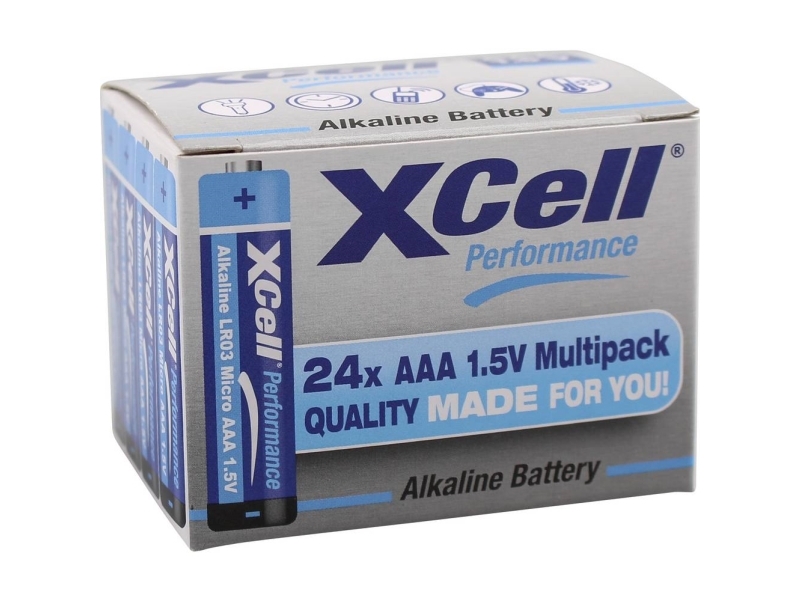 XCell AAA alkaliparisto mangaani 1,5 V 24 kpl 24 kpl
