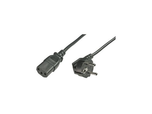 Power Cable 0.5M - C13-Cee7/5 - Black