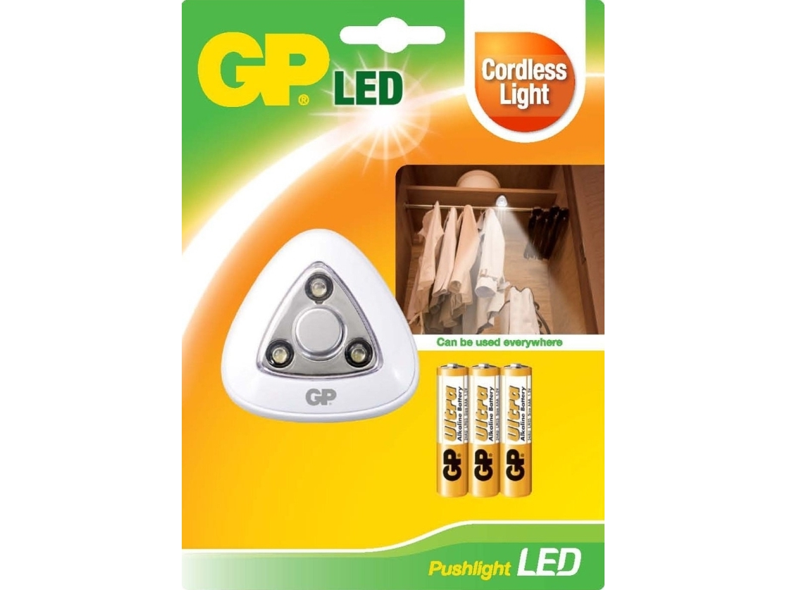 GP Lighting 810PUSHLIGHT, Hvid, Opbevaringsrum, LED, Batteri, 67 mm, 67 mm