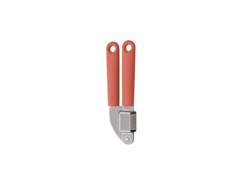 Brabantia Tasty+, Handknoblauchpresse, Rot, Kunststoff, Edelstahl, Kunststoff, Hängeschlaufe, 58 Mm