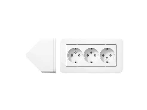 Schneider Electric Unica WDE008290, CEE 7/3, CEE 7/3, ruuvit, Eurooppa, seinä, valkoinen