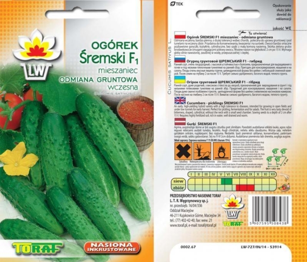 Toraf frø Srem agurk Hybrid Toraf