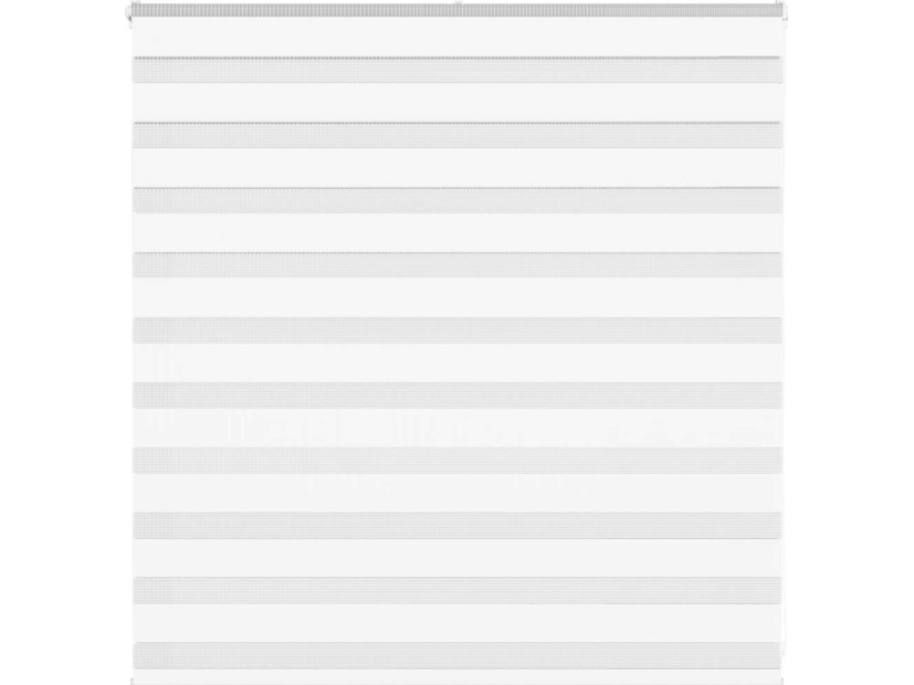 Rullaverho zebra, valkoinen, kankaan leveys 135,9 cm, polyesteri