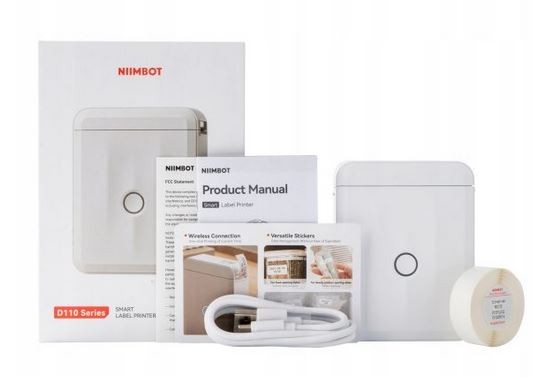 Etikettendrucker Niimbot Niimbot Etikettendrucker D110-M Smart, Weiß + Etikettenrolle 160 Stück