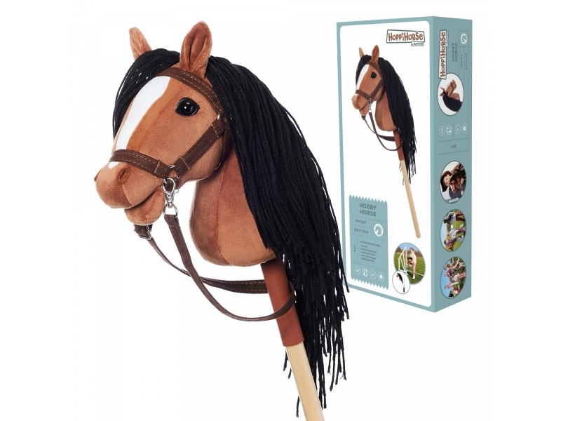 Tootiny Kopf Für Hobby Horse Hoppihorse A4, Dunkelbraun, Plüsch