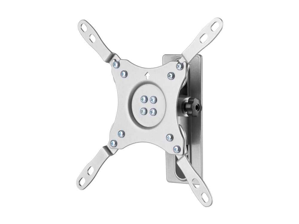 Deltaco Arm-0265, 75 X 75 Mm, 200 X 200 Mm, -42 - 45°, -45 - 45°, Aluminium, Edelstahl, Silber