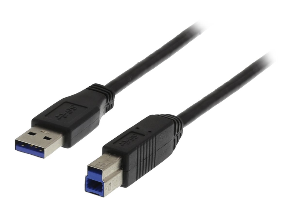Deltaco Usb3-120S - Usb-Kabel - Usb Typ A (Han) Bis Usb Typ B (Han) - Usb 3.0 - 2 M - Sortiert