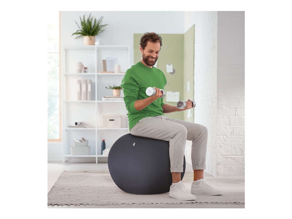 Leitz Ergo Active balancebold med stopperfunktion 55 cm Mørkegrå