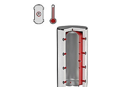 Flamco Flextherm PS 300 - Bufferbeholder, 300 l, 107,1 W, 1 1/2'', 3 bar