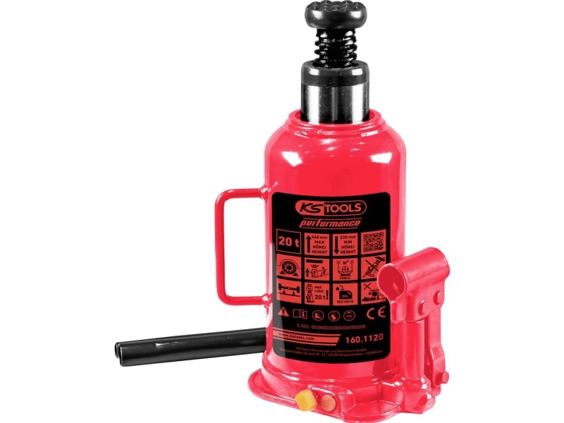 KS Tools Hydraulisk domkraft för flaskbilar | Bilvård & Biltillbehör - Garage utrustning - Lyftverktyg | GameStuff