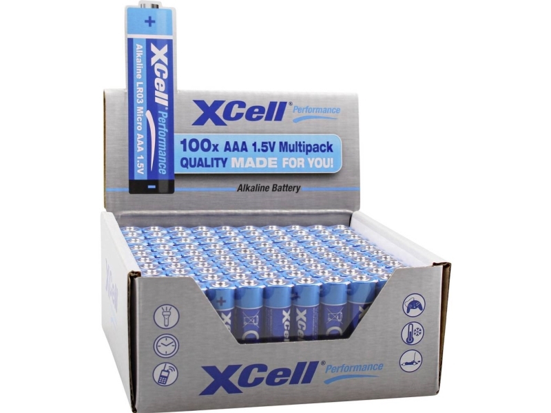 XCell AAA alkaliparisto mangaani 1,5 V 100 kpl 100 kpl