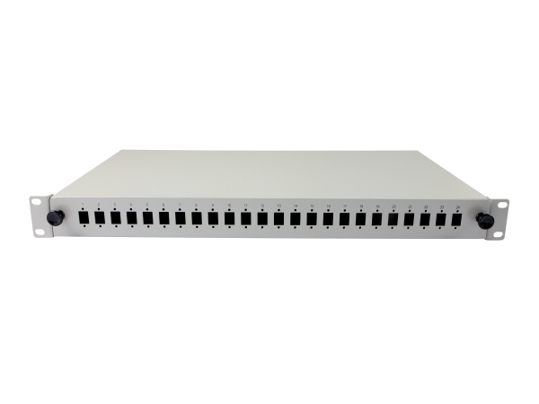 Fiberoptisk patchpanel för 24x LC-duplexuttag 191U utan LC-kopplingar Ljusgrå Synergy 21 | Datortillbehör - Nätverk - Kopplingspanel | GameStuff