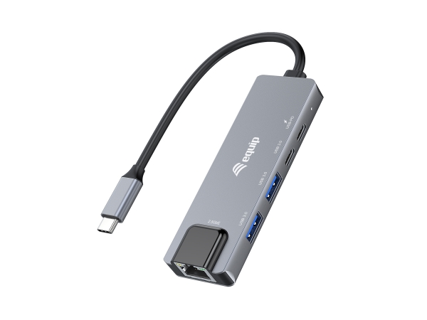 Equip 133496, Ledningsført, Usb 3.2 Gen 1 (3.1 Gen 1) Type-C, 100 W, 10,100,1000,2500 Mbit/S, 1000Base-T, Ieee 802.3Ab