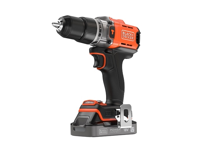 Black & Decker BCD383D1XC-QW, Pistolgreb boremaskine, Orange, 1,3 cm, Batteri, 2 At, 18 V
