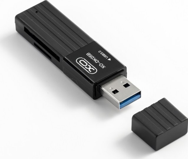 Czytnik Xo Memory Card Reader Dk05b 2In1 Usb 3.0, Black