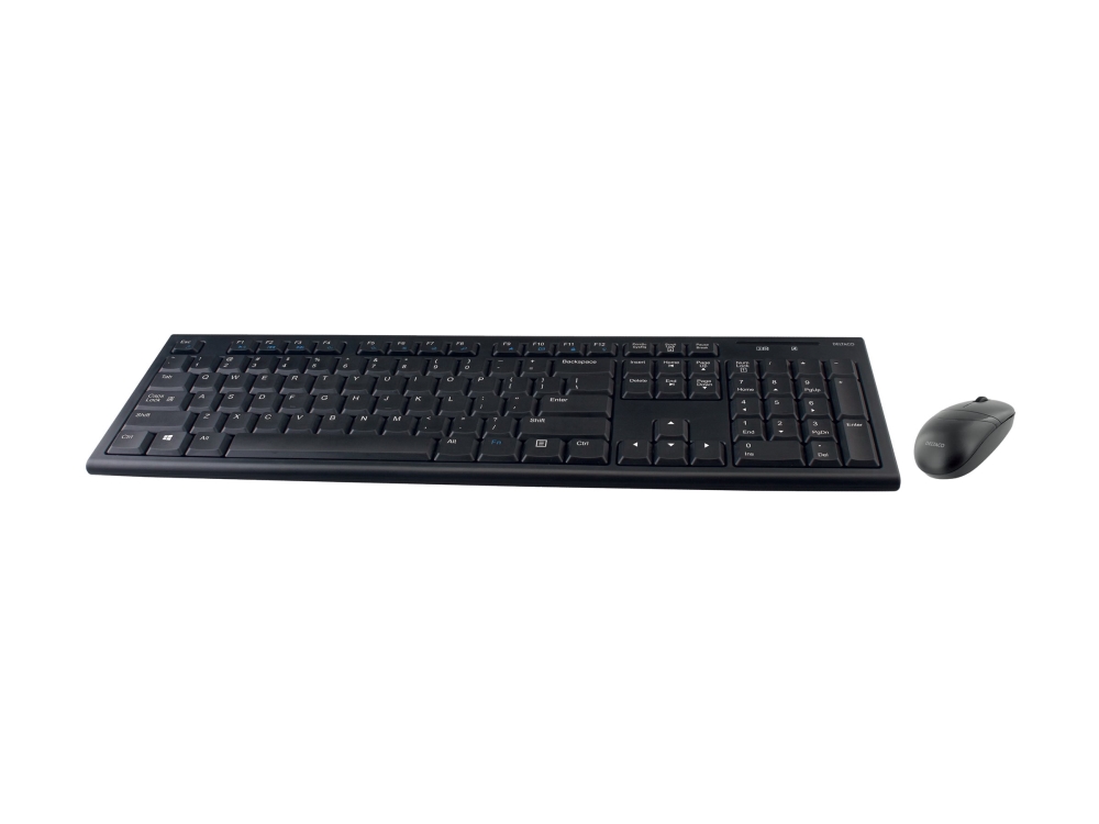 Deltaco - Sæt Med Mus Og Tastatur - Trådløs - 2.4 Ghz - Usa - Sort