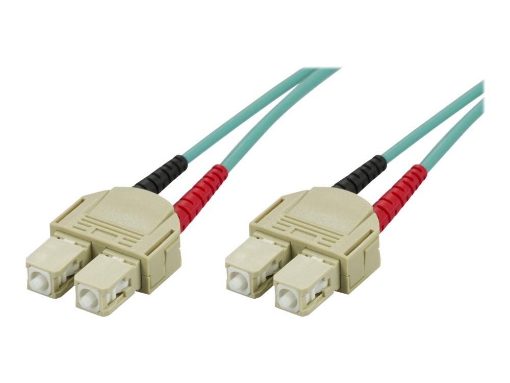 Deltaco - Netværkskabel - Sc Multimodus (Han) Til Sc Multimodus (Han) - 1 M - 1 M. - Fiberoptik - 50 / 125 My - Om3