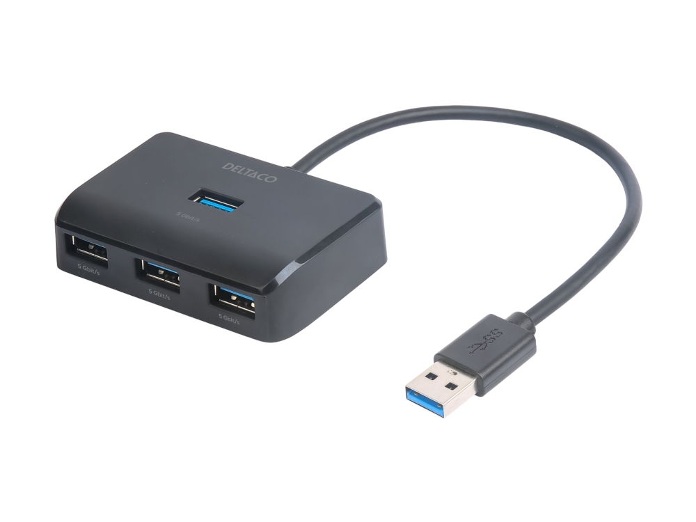 Deltaco - Hub - 5 Gbps, Usb-A - 4 X Usb - Desktop
