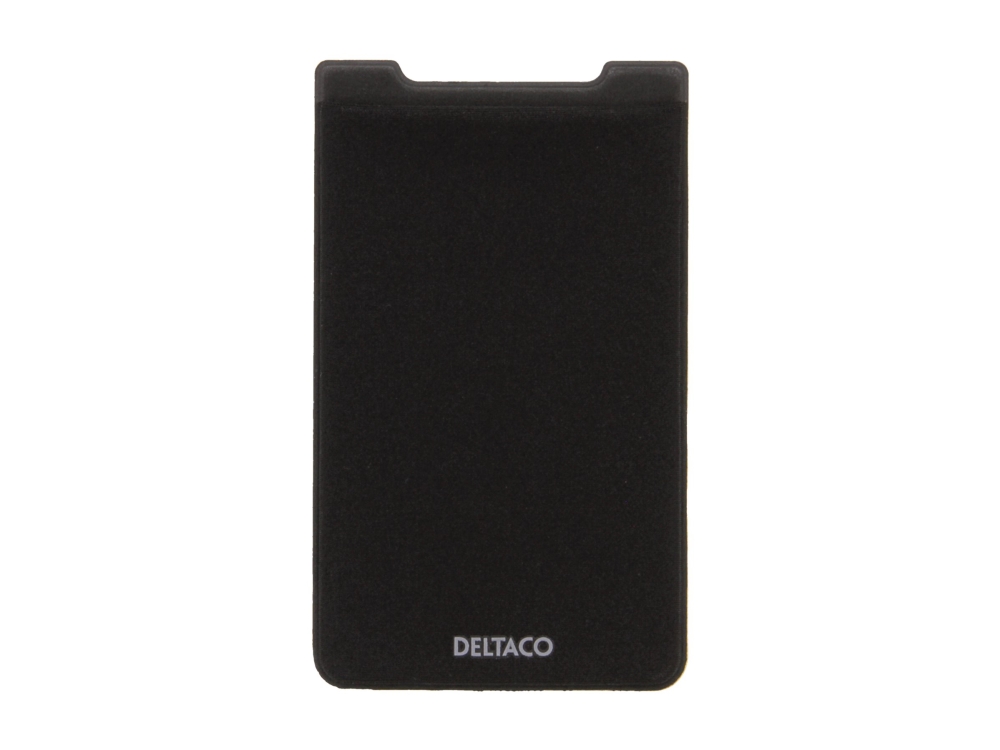 Deltaco Mcase-Ch002, Kartenhalter, Schwarz, Veganes Leder, Universal, 58 Mm, 2 Mm