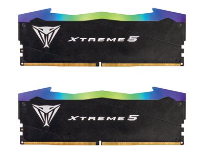 Patriot Viper Xtreme 5 RGB - DDR5 - sats - 48 GB: 2 x 24 GB - DIMM 288-pin - 3800 MHz / PC5-60800 - CL36 - 1.45 V - ej buffrad - on-die ECC - mattsvart, vit | Datorkomponenter - RAM-Minnen - DDR5 | GameStuff