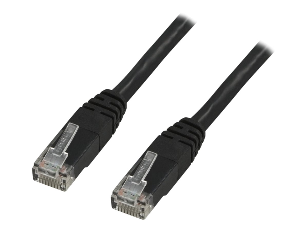 Deltaco - Patchkabel - Rj-45 (Han) Til Rj-45 (Han) - 25 M - Utp - Cat 6 - Streng - Sort