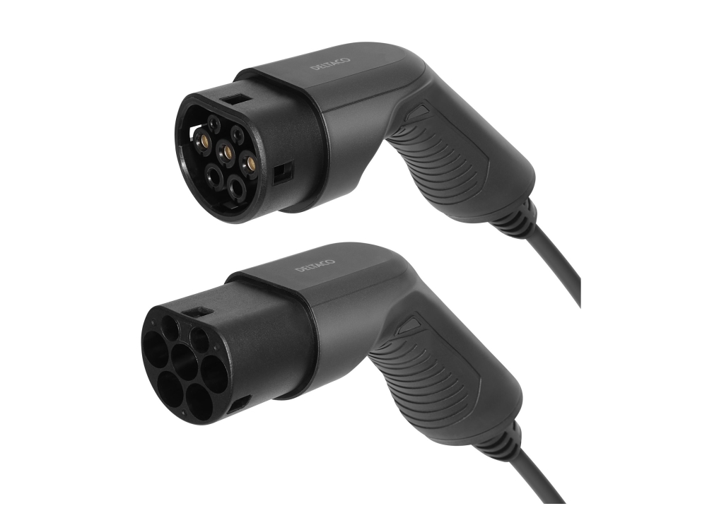 DELTACO e-Charge laddkabel för elbil typ 2-kontakt - 16A - 3,6 kW - 5 meter | Bilvård & Biltillbehör - Garage utrustning - Laddningsställ & Laddkablar | GameStuff