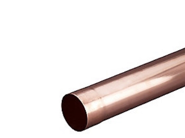 VM Nedløbsrør 0,7-100 mm, lgd. A 2 mtr. Kobber - Tages ikke retur -