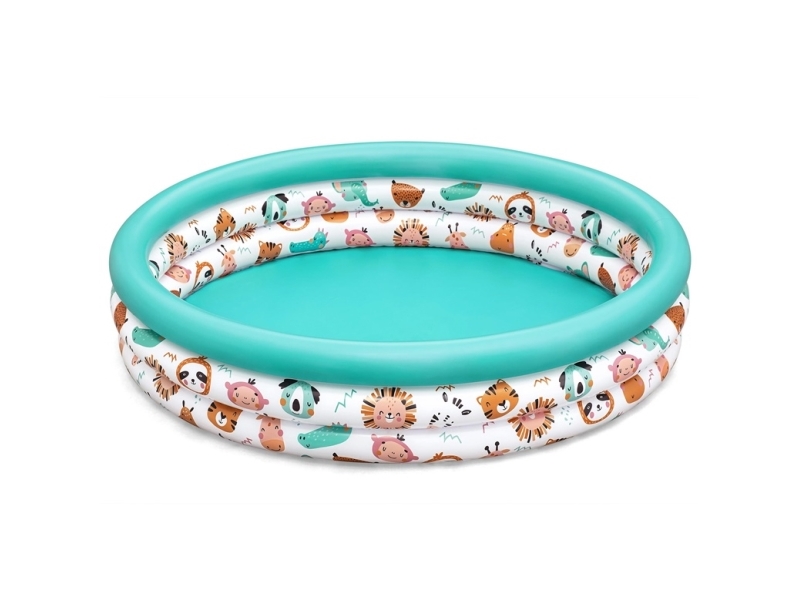 Bestway uppblåsbar plaskdamm för barn SAFARI ANIMALS 122cm 51226 | Trädgården - Pools & Vatten spel - Vattenrutschbanor | GameStuff