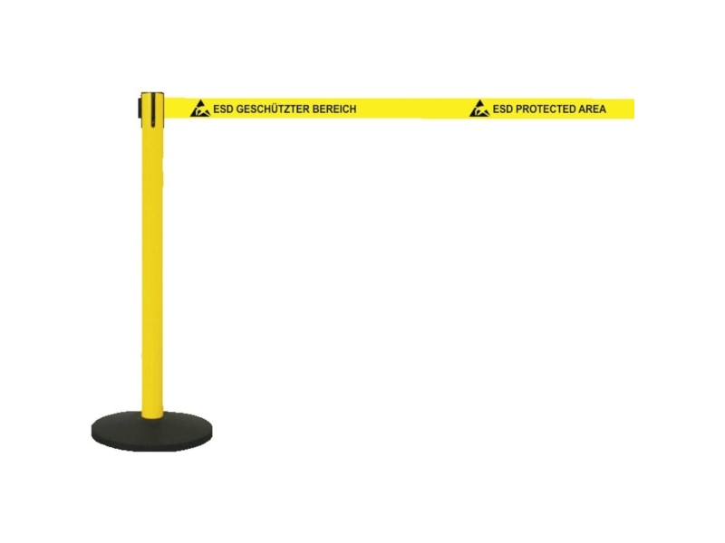 BJZ A-20569 Afspærringsstolpe m/bånd Selelængde 4 m (Ø x H) 100 mm x 100 cm
