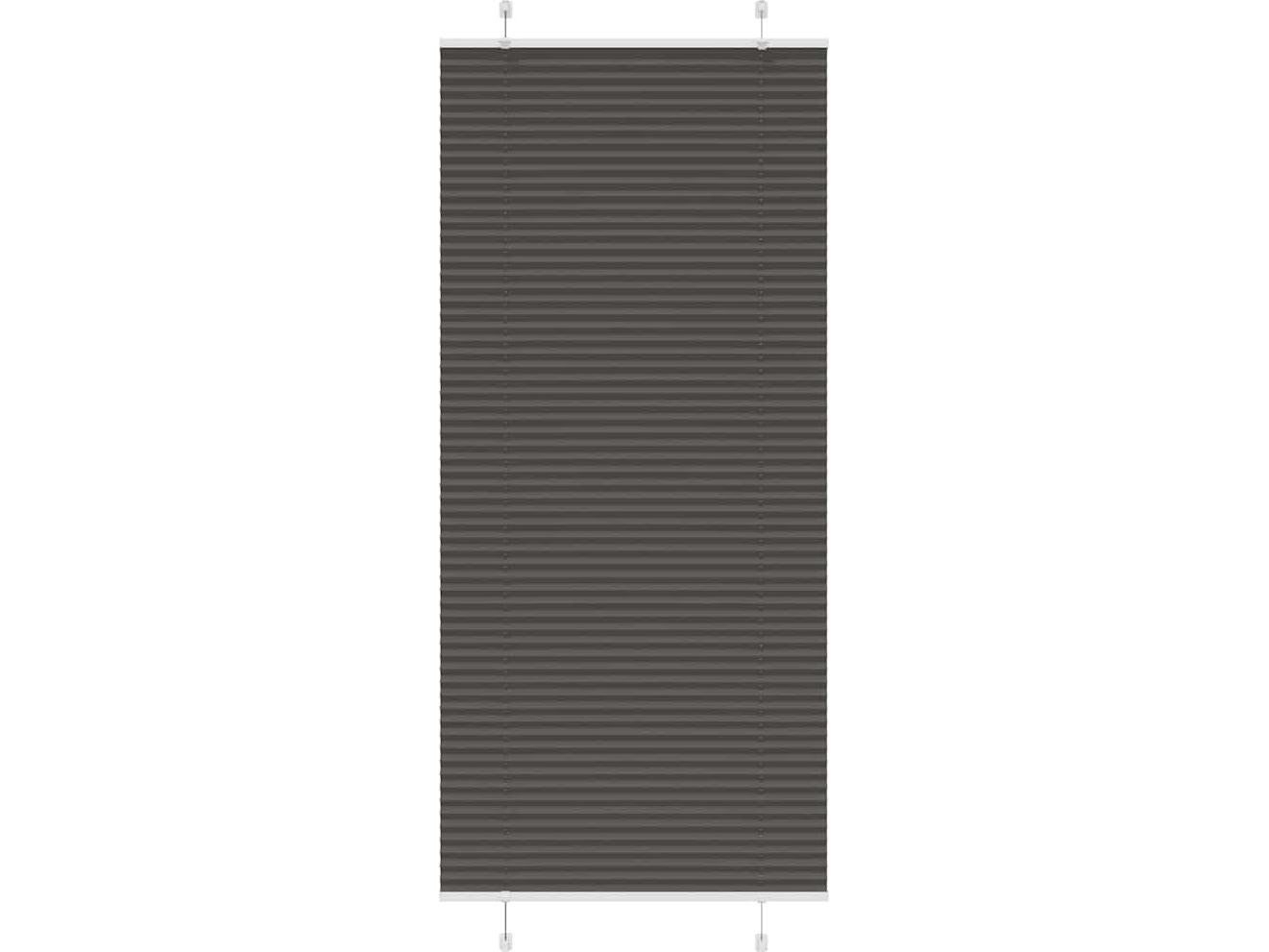 Plisségardin svart 90x200 cm tygbredd 89,4 cm | Smarta hem - Smart Home - Gardiner & solskydd - Rullgardiner | GameStuff