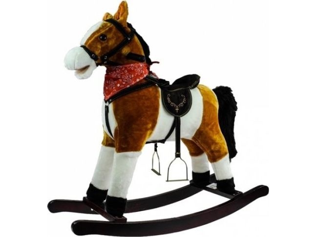 Lean Toys Pliušinis arkliukas su garsais, 74 cm