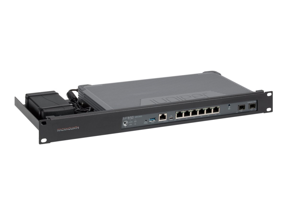 Rackmount.It Rm-Jn-T1 - Monteringspakke For Netværksudstyr - Stativmonterbar - Signal Sort - 1U - 19" - For Juniper Networks Srx300 Services Gateway