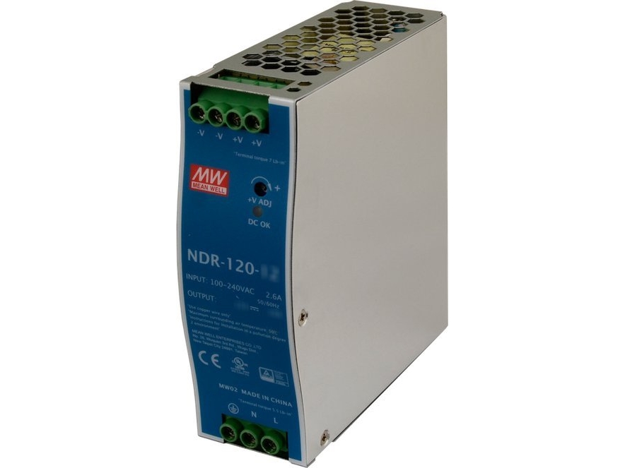 Impulsinis maitinimo šaltinis DIN bėgeliui MEAN WELL NDR-120-48 48V/120W/2.5A