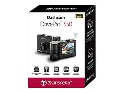 Transcend DrivePro 550 - Instrumentpanelkamera - 1440p / 30 fps - Wi-Fi