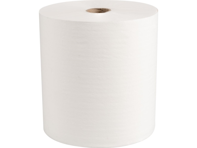 Håndklæderulle, Abena Care-Ness Excellent Minus, 1-Lags, 300M X 19,8Cm, Ø19,5Cm, Hvid, Nyfiber - (6 Stk.)