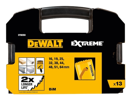 DeWALT DT90350-QZ, Ställ, Borr, Metall, Plast, Trä, Metall, 4,4 cm, 16,19,25,32,38,44,48,51,64 mm | Elverktyg - Prof. Elverktyg 230V - Borrmaskin | GameStuff