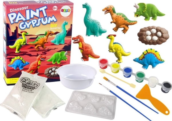 Diy Gipsstøbningssæt Mal Dinosaurer