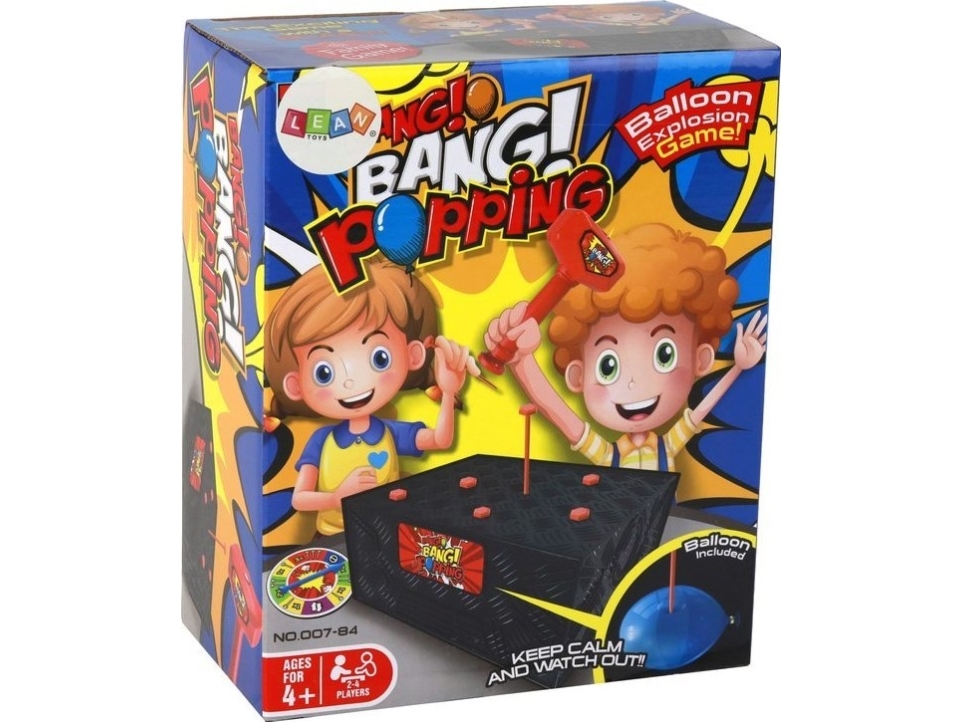 LeanToys Family Arcade Game Break Balloon Hammer Nails