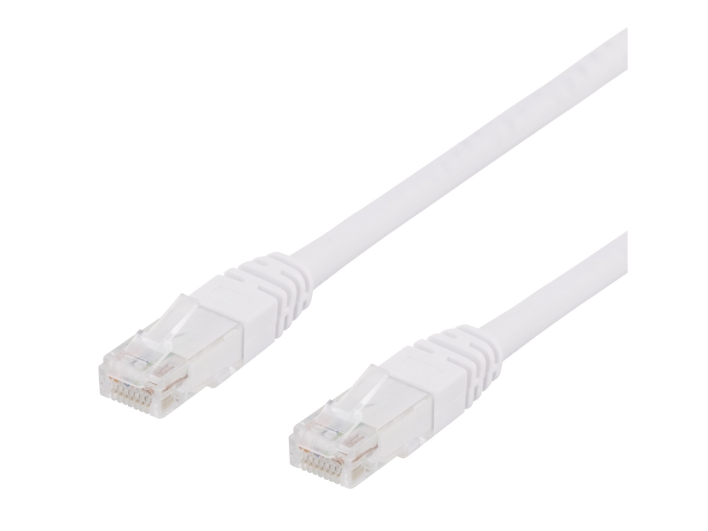 DELTACO - Patch-kabel - RJ-45 (hane) till RJ-45 (hane) - 7 m - UTP - CAT 6 - formpressad - vit | Datortillbehör - Kablar & adaptrar - Nätverkskablar | GameStuff