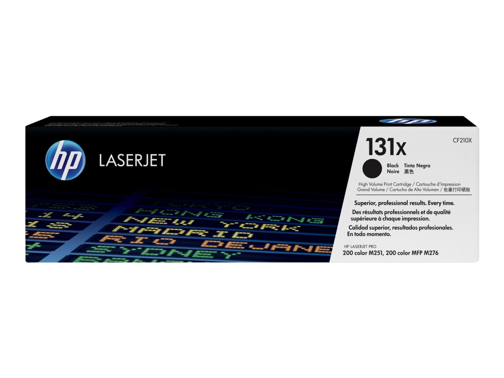 HP 131X, alkuperäinen riittoisa musta LaserJet-värikasetti,, 2400 sivua, Musta, 1 kpl